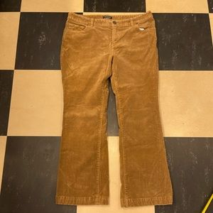 Lands End, 12 petite, brown corduroys, 35.5” waist to hem.